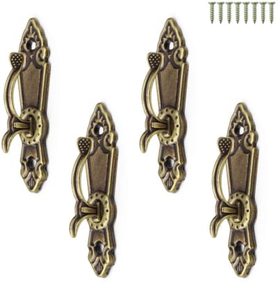 Dailygoods - gordijnhouder - metalen gordijnhaak - retro stijl - brons - wandgordijnhaken - geschikt voor gordijnen, handdoeken en kleding
