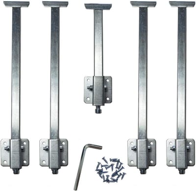 Spoelbak Reparatie Kit - Onderbouw Gootsteen - Keuken Reparatie - Verstelbare Beugels - 16x18 inch - Zilver