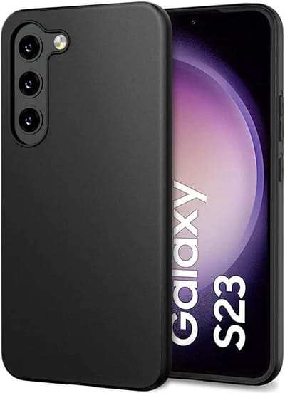 Zwart TPU Hoesje Geschikt voor Samsung Galaxy S23 - Back Cover Case - Lichtgewicht - Ultra Dun - Flexibel - Zacht