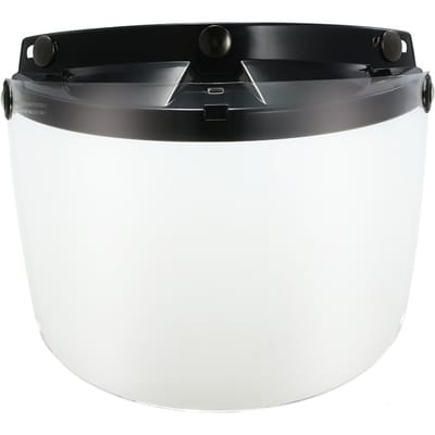 Universeel 3-drukknoop opklapbaar vizier schild lens voor open gezicht motorhelm transparant