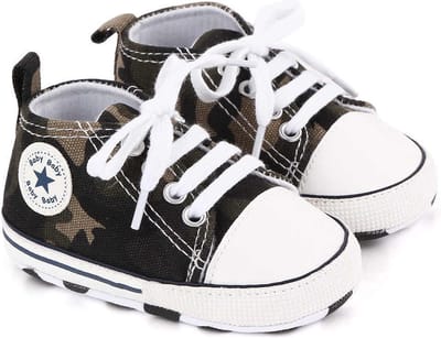 Steppies Babyschoentjes - Camouflage - Zachte Zool Antislip - Maat 20-21 (12-18 maanden, 13 cm) - Babyslofjes