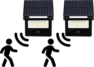 LED's Light Solar Volledig draadloze buitenlampen met sensor - Bewegingssensor en daglichtsensor - Duopack