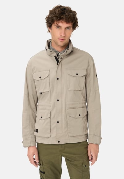 camel active Blouson met oprolbare capuchon - Maat menswear-48 - Beige