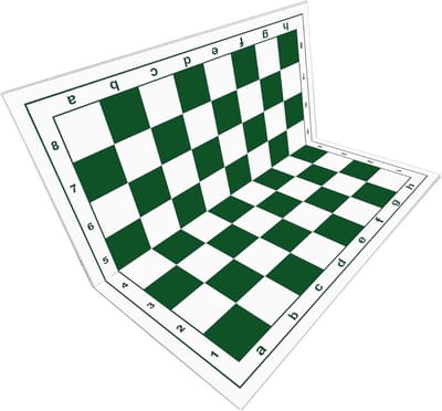Opvouwbaar Schaakbord Kunststof Groen Wit Veldmaat 57 mm Ideaal voor Reizen