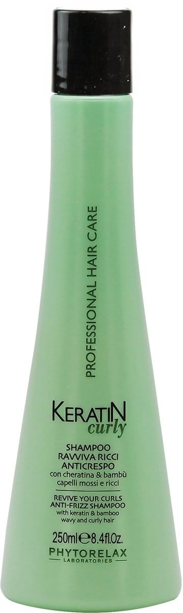 Phytorelax Shampoo voor Krullend Haar – Curly Anti-Frizz Shampoo met Keratine en Bamboe – Sulfaatvrij – 250 ml