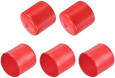 5 stuks rubberen eindkappen 43 mm kunststof doppen rubberen doppen beschermkappen afdekking voetdoppen voor stoelpoten tafelpoten schroeven bouten schroefdraad metalen staven buis hekpalen