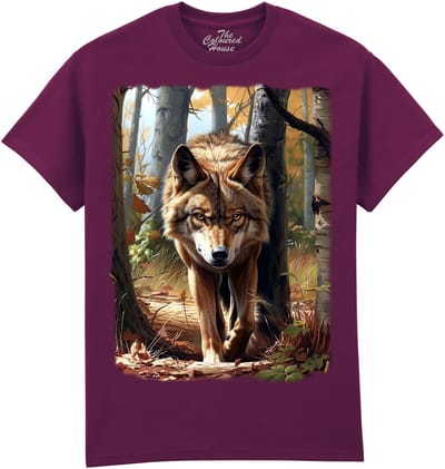 Wolf Wolven Autumn Approaching The Coloured House T-shirt M