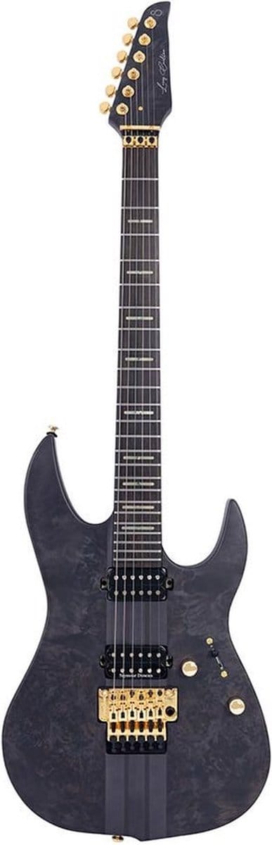 Sire X10/TBKS - Neck-Through Elektrische Gitaar - Alder & Populieren Burl - Transparant Zwart Satijn