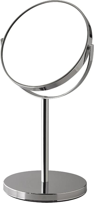 Vergrotingsspiegel - Make-up spiegel - Persoonlijke verzorging - Vijfvoudige vergroting - 16 cm diameter - Chroom