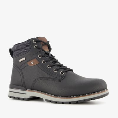 Blue Box gevoerde heren veterboots zwart - Maat 40