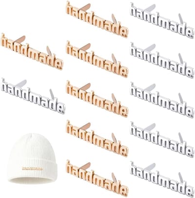 Handgemaakte Labels - Metalen Tags - Creatieve Projecten - Hoogwaardige Legering - 12 Stuks - Platina Goud