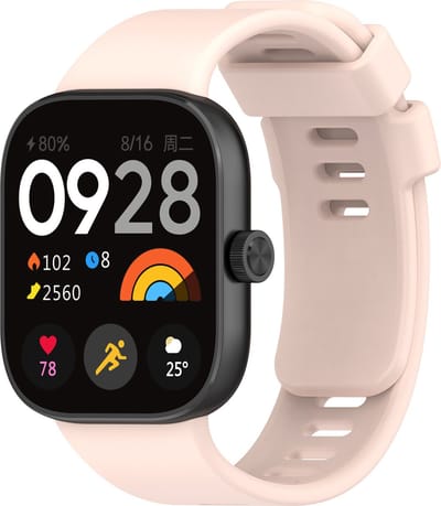 Strap-it Smartwatch bandje - Siliconen bandje met druksluiting geschikt voor Redmi Watch 4 / Redmi Watch 5 / Redmi Watch 6 / Xiaomi Smart Band 8 Pro / Xiaomi Smart Band 9 Pro / Xiaomi Smart Band 10 Pro (roze)