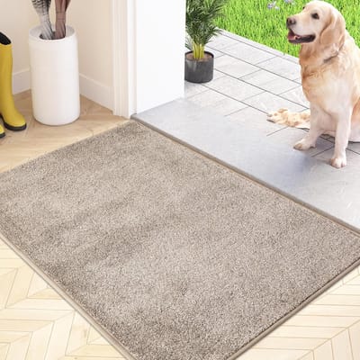 Famanu - Vuilvanger Voetmat, Antislip Machine Wasbare Voetmat, Deurmat met Waterabsorberende en Zachte Microvezels voor Hond, Entree, Deur en Gang