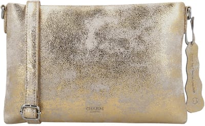 Charm London South Hill Schoudertas - Crossbody - Metallic - Leer - Dames - Leren Dames Tas - Goud