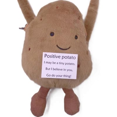 Sac bandoulière Peluche Pomme de Terre Énergie Positive Peluche Mignonne Jouet Simulation Poupées Peluche Peluche Fourrure Mode Sac à Main Cadeau pour Petite Amie white
