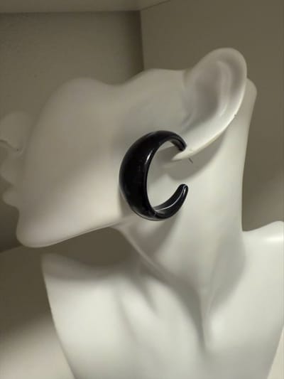 zwarte druppel oorbellen breed | | Make up | Parfum | Moederdag | Verjaardagscadeau| Cadeautje| Valentijnsdag| Kado | sieraden | vaderdag | oorbellen | oorsieraden