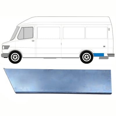 Reparatiepaneel achterspatbord voor Mercedes T1 207-410 1977-1995 / Links