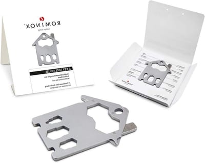 Multitool Sleutelhanger - Gereedschap Sleutelhanger - Dagelijks Gebruik - 21 Functies - 52 x 44 x 20 mm - Zilver