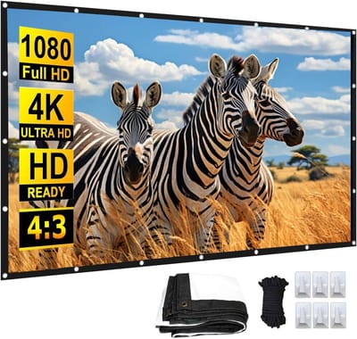 Projectorscherm Vouwbaar - Film Scherm - Thuisbioscoop Creëren - Kreukvrij 4K HD - Tot 300 inch - Wit