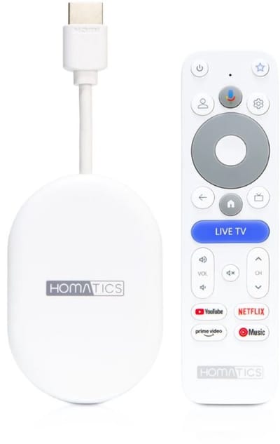 Homatics Dongle Lite 4K V2 – Google TV 14 - 4K Ultra HD - 32GB - Dolby Atmos