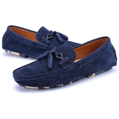 Mode Herenschoenen Sude Leer Casual Zomerschoenen Klassieke Heren Loafers Elegante Slip On Heren Flats Mocassins Heren Rijschoenen 39
