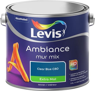 Levis - Ambiance Mur Extra Mat Mix - Clear Blue C80 - Mengverf - 2,5 L