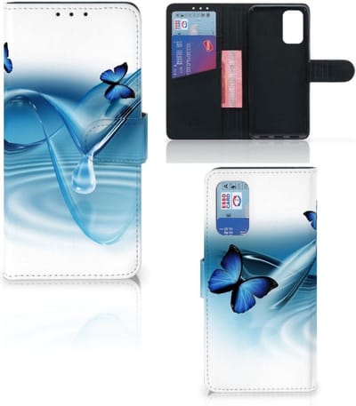Boekhoesje voor Samsung Galaxy A32 4G Telefoonhoesje met Pasjes Vlinders