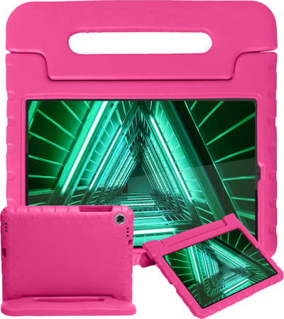 Hoesje - Geschikt voor Lenovo Tab M10 FHD Plus (2e / 2nd Generatie) - Kinderhoes Shockproof Bumper - Kidsproof Case - Tablethoes - Kinder Hoes Cover - Roze