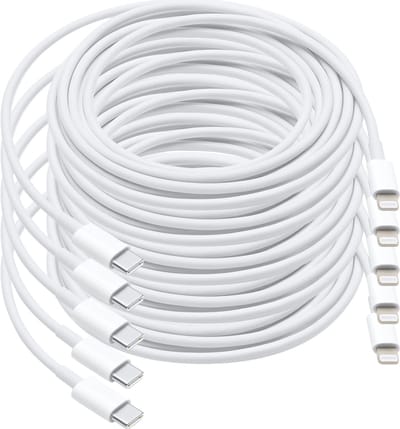 MMOBIEL 5 Stuks USB – C naar 8 Pin Lightning Kabel 1 meter - Geschikt voor Smartphone - Opladen Telefoon