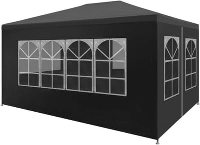 Waterdichte Partytent 3x4 Meter Grijs Tuin Feesttent met Stalen Frame