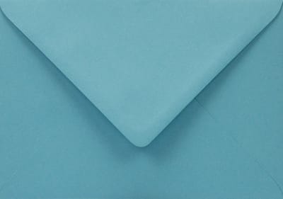 Gladde blauwe enveloppen A6 - 125 x 175 mm - 25 stuks - NK natgelijmde - 110 gram - Woodstock - Netuno