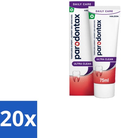 20 x Parodontax Tandpasta bij Bloedend Tandvlees Ultra Clean 75 ml - Bloedend Tandvlees - Tandpasta - Tandvleesbescherming - Tandplak - Fluoride