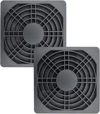 Set van 2 Stuks PC Ventilator Stofmaskers 80mm - Inclusief Ventilatorkap en Stofnet