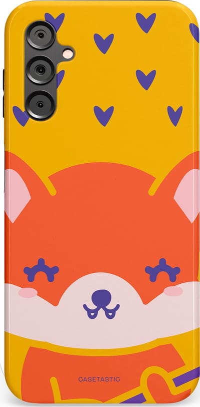 Casetastic Hoesje Geschikt voor Samsung A14 (5G/4G) - Stijlvolle Beschermende Duo-layer Case - Vossen beat