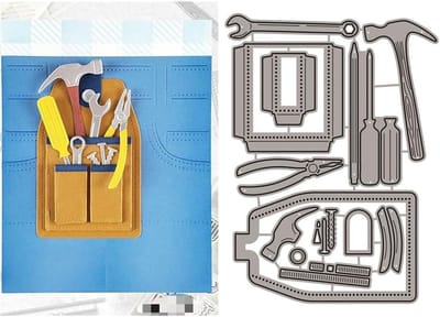 Snijmallen Set - Papier Snijgereedschap - Kaarten Maken - Hoogwaardig Koolstofstaal - 106 x 144 cm - Zilver