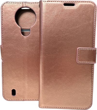 Portemonnee Book Case Hoesje Geschikt voor: Nokia 1.4 - Rosegoud