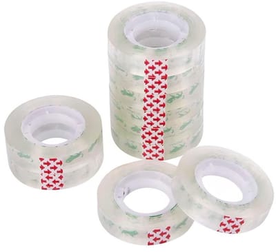 Multifunctioneel transparant plakband, 8 rollen van 18 mm x 26 m, perfect voor knutselen, verpakking en kantoorwerk