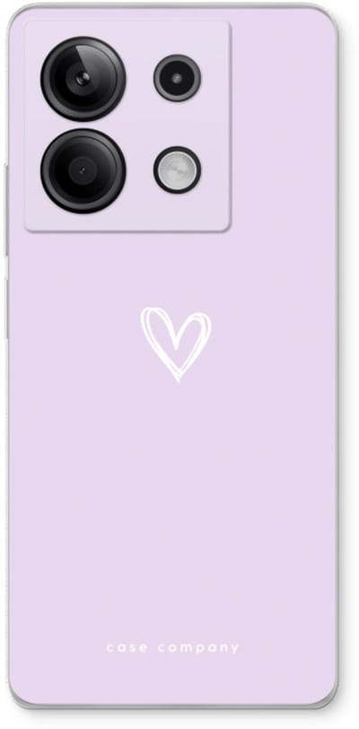 Case Company® - Hoesje geschikt voor Xiaomi Redmi Note 13 5G hoesje - Klein hartje paars - Soft Cover Telefoonhoesje - Bescherming aan alle Kanten en Schermrand