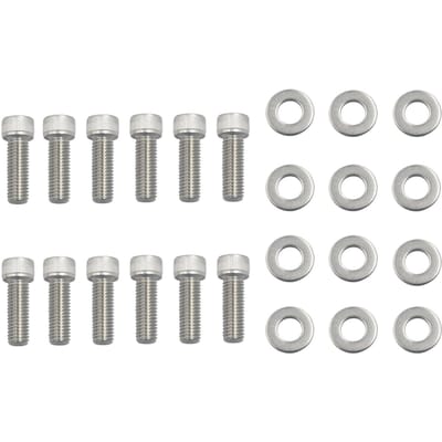 SBC HEADER BOLTS RVS KIT KLEINE BLOK Vervanging voor CHEVY 283 327 350 383 400 TPI zilver