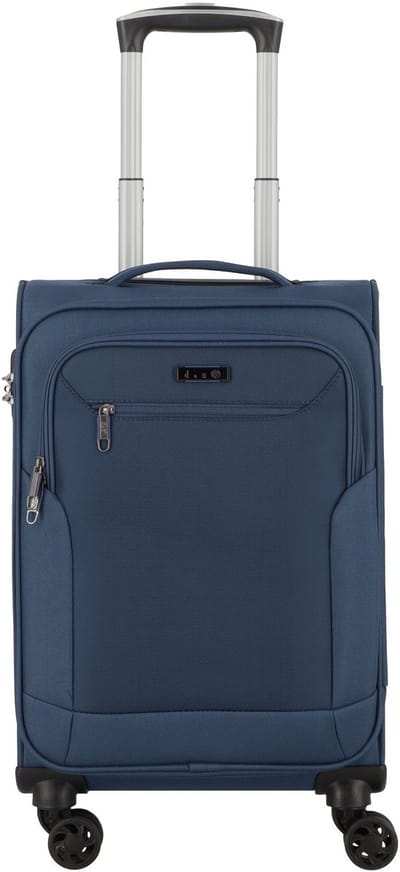 d & n Travel Line 6854 4-wiel cabinewagen 55 cm - Zachte bagage - Combinatieslot - blau grau petrol