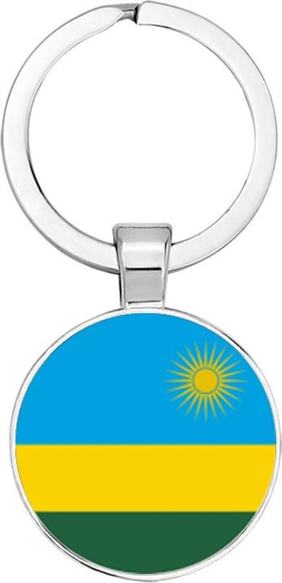 Akyol - Rwanda Sleutelhanger - Rwanda- Toeristen - Must go - Rwanda travel guide - Accessoires- Cadeau - Gift - Geschenk - 2,5 x 2,5 CM