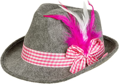 Boland - Hoed Wiesn roze - 58 - Volwassenen - Unisex - Bierfeest