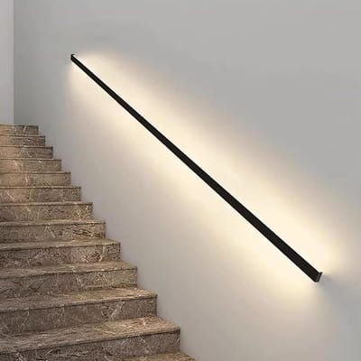 LED Verlichte Trap Leuning - Wandmontage - Veilige Trappen - Menselijk Lichaam Sensor - 1.5M - Warm Wit