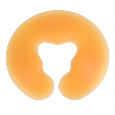 Dailygoods- Gezichtskussen Zacht - Siliconen Massagekussen - Ergonomisch U-vormig - Gezicht Ontspanning - Draagbaar - beige Bodem - Massagetafel Kussen