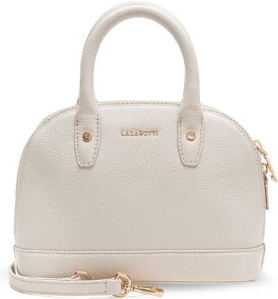 Lazarotti Leren Handtas Schoudertas Bologna Leather Handbag Cream White 2 Crème