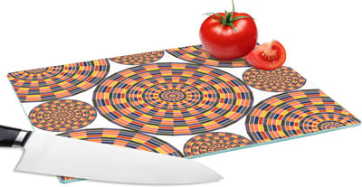 Glazen Snijplank - 28x20 - Mandala - Mexico - Patroon - Snijplanken Glas