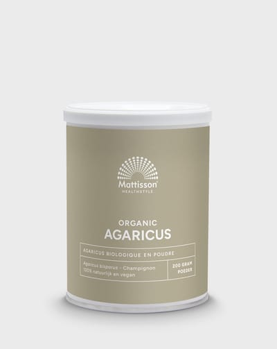 Mattisson - Biologisch Agaricus Poeder - Agaricus Bisporus Voedingssupplement - 200 Gram