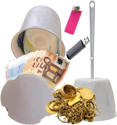 Geheime Schuilplaats - Verborgen Kluis - Waardevolle Spullen - Dubbele Bodem Ontwerp - 27 x 9 cm - Goud