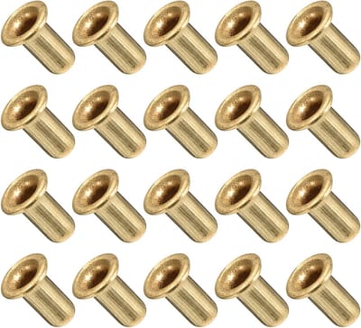 Doorvoerrivetten 3x6mm - 200 Stuks Koper Holle Rivetmoeren voor PCB, Elektronica en Klei Bewerking