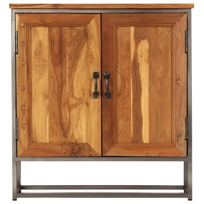 vidaXL - Dressoir - 65x30x70 - cm - gerecycled - teakhout - en - staal